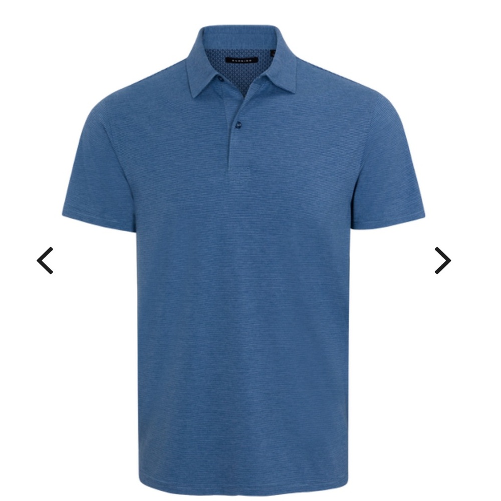 NWT Dunning Golf FAIRLANE STRIPED COTTON COOLMAX POLO